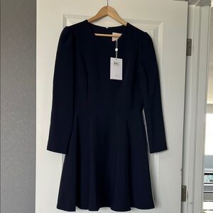 Gal Meets Glam Classic Navy Long Sleeve Dress